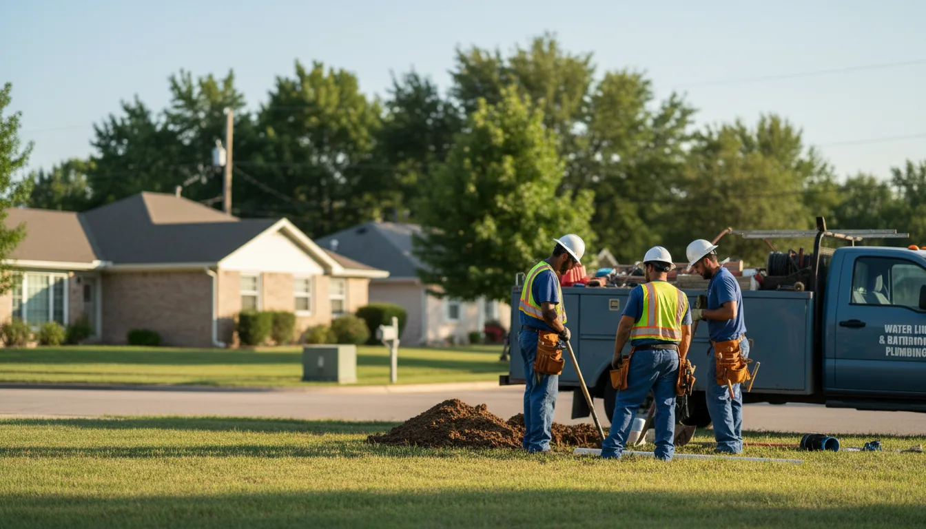 Residential water line and bathroom plumbing service in Ash Grove, MO